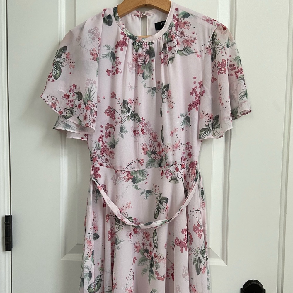 Evernew Floral Cape Dress
